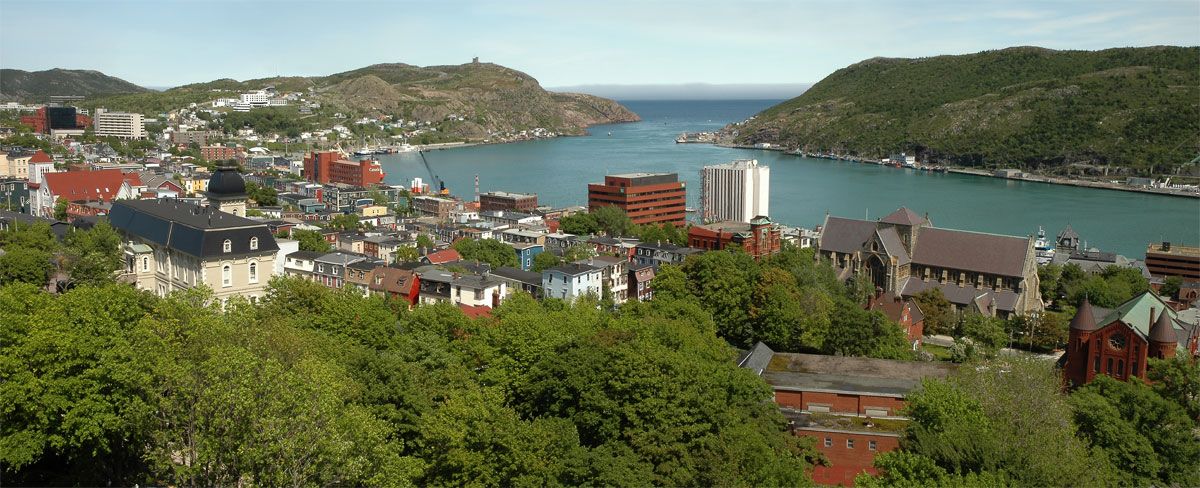 A panoramic view of St. John’s harbour